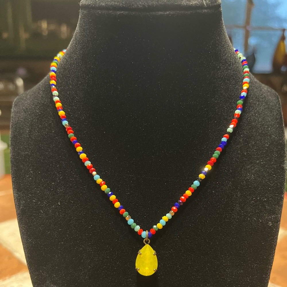 Pink Panache Multicolored Crystal Beaded Necklace - Picture 3 of 9